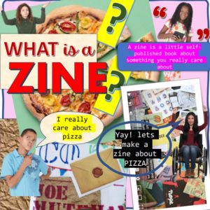 A college of images with the words What is a Zine?