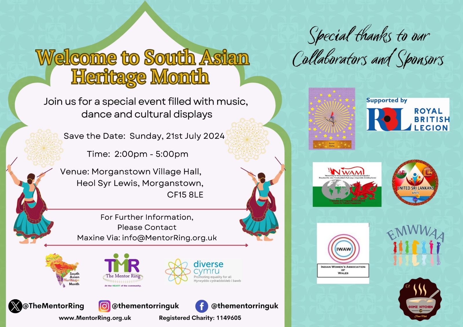 TMR celebrating South Asian Heritage ( Free to be Me)