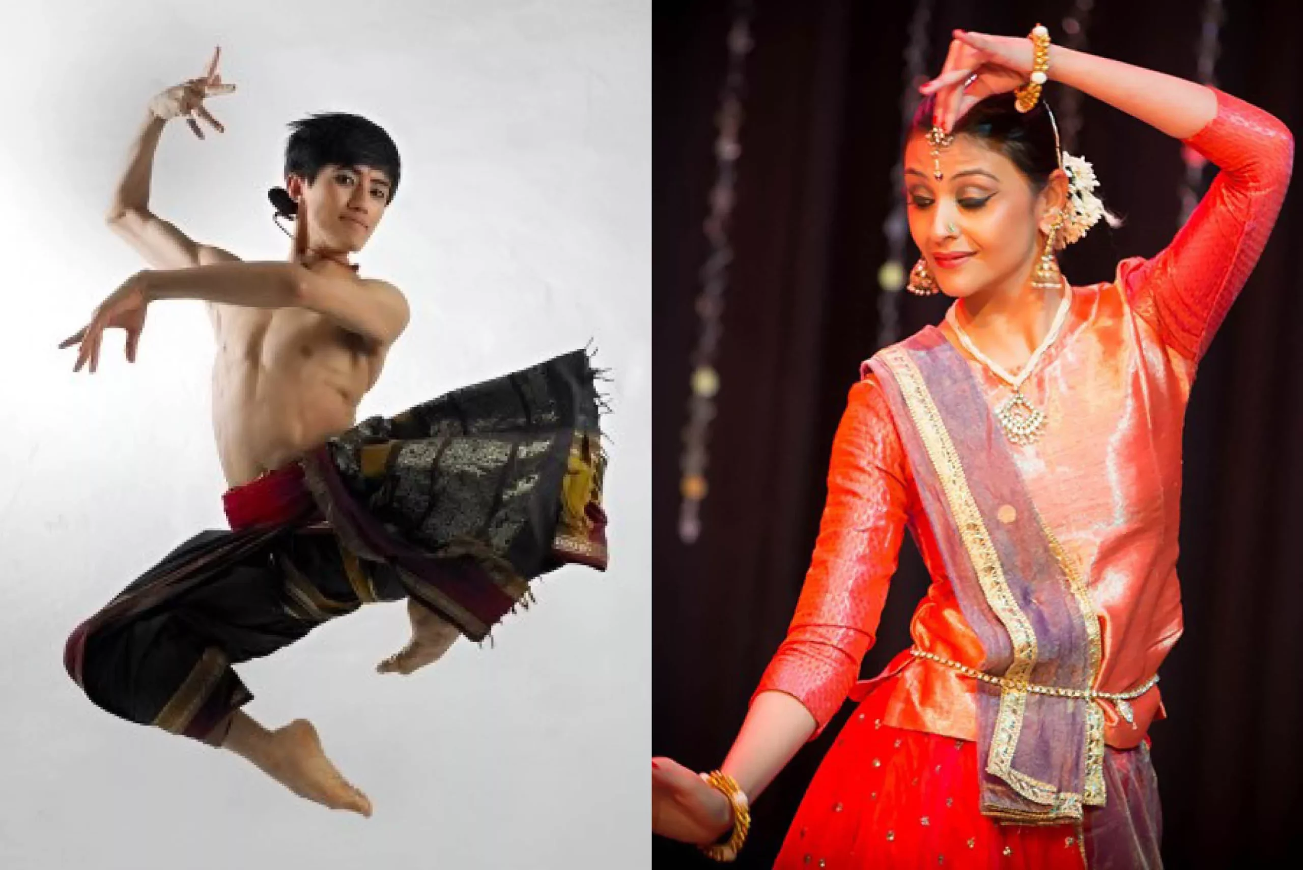 Male and Female South Asian Dancers