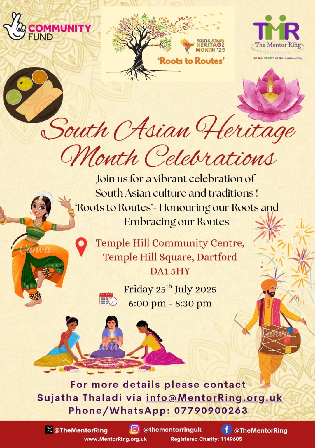 Join us for a joyful evening of music, dance, food, stalls, and stories celebrating the richness of South Asian culture!