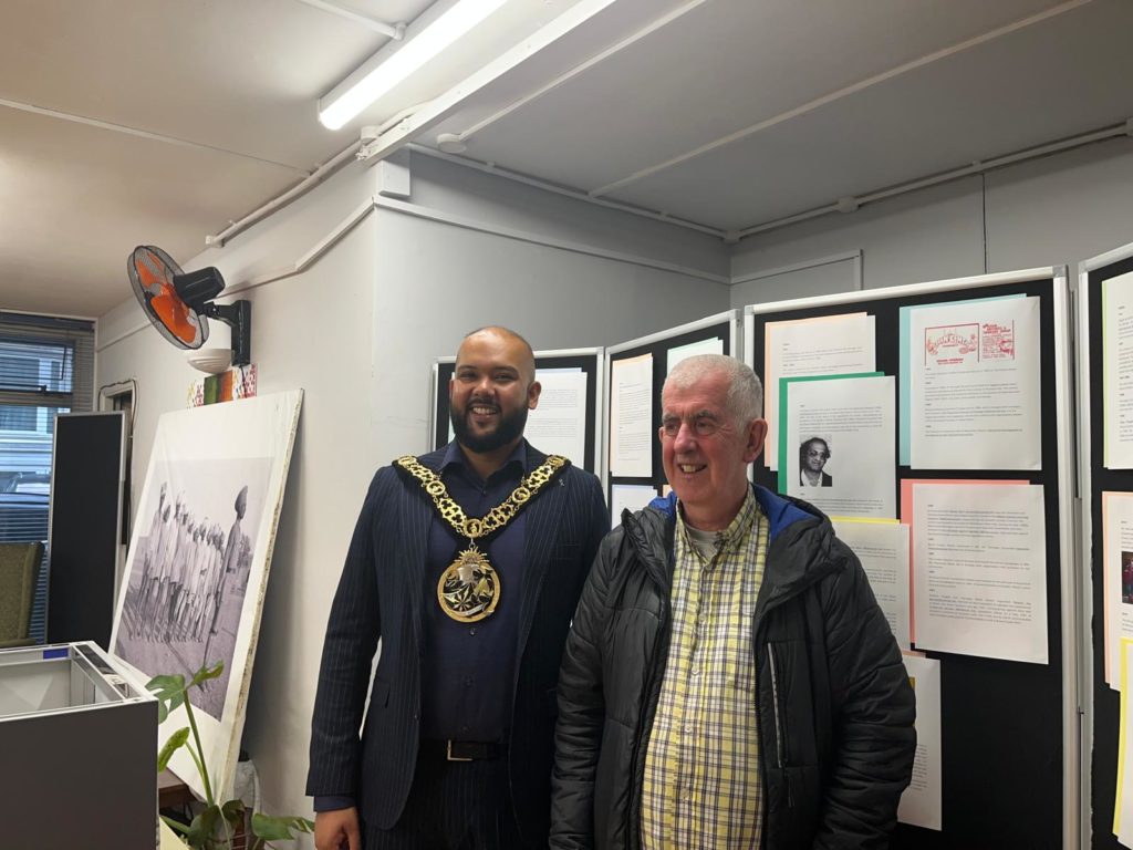 The Mayor of Haringey, Ahmed Mahbub (left), with Patrick Maher, Haringey activist