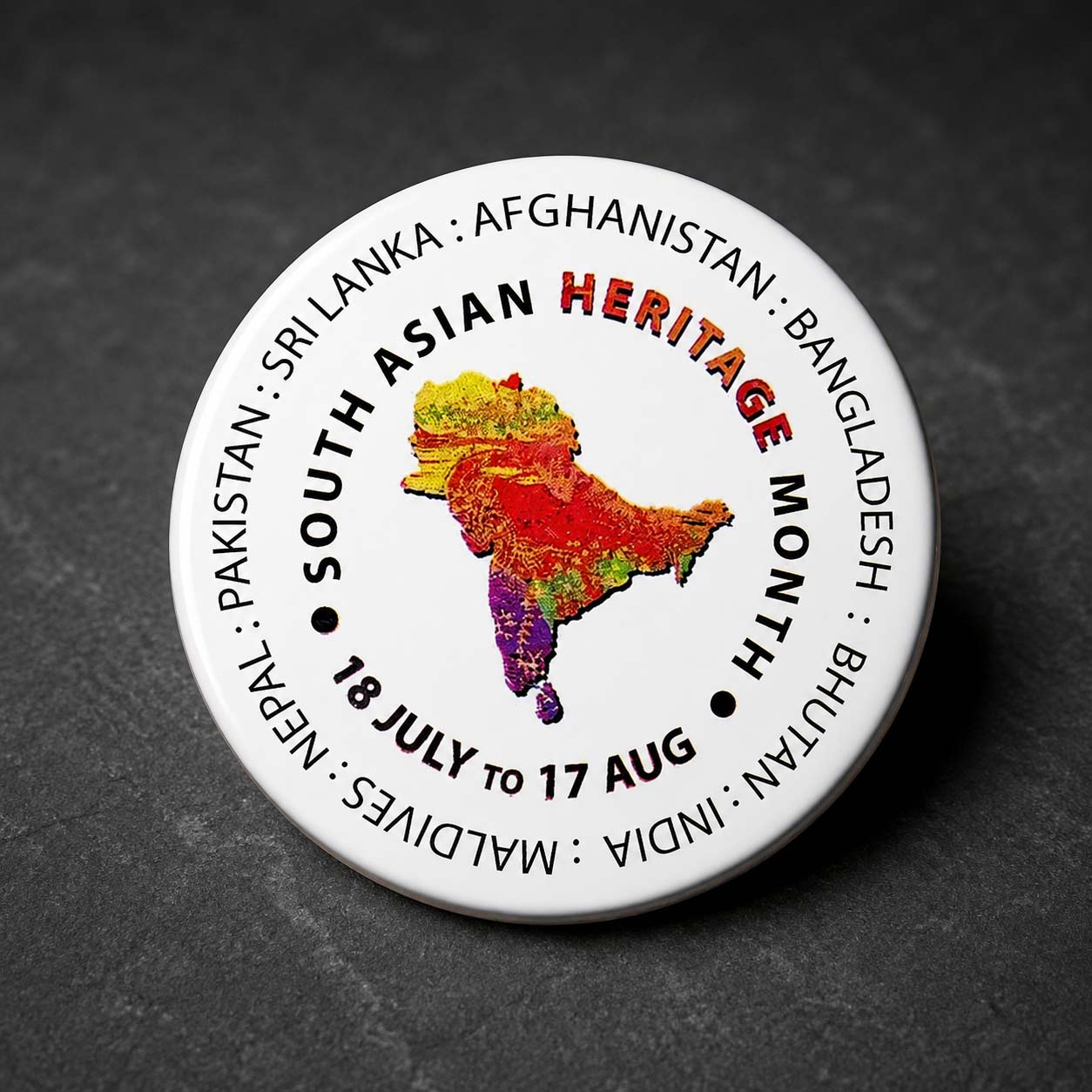 White South Asian Heritage Month Emblem Badge x50 - Image 5